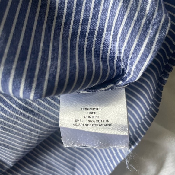 Banana Republic blue and white striped sleeveless blouse, size 4 - Picture 4 of 5